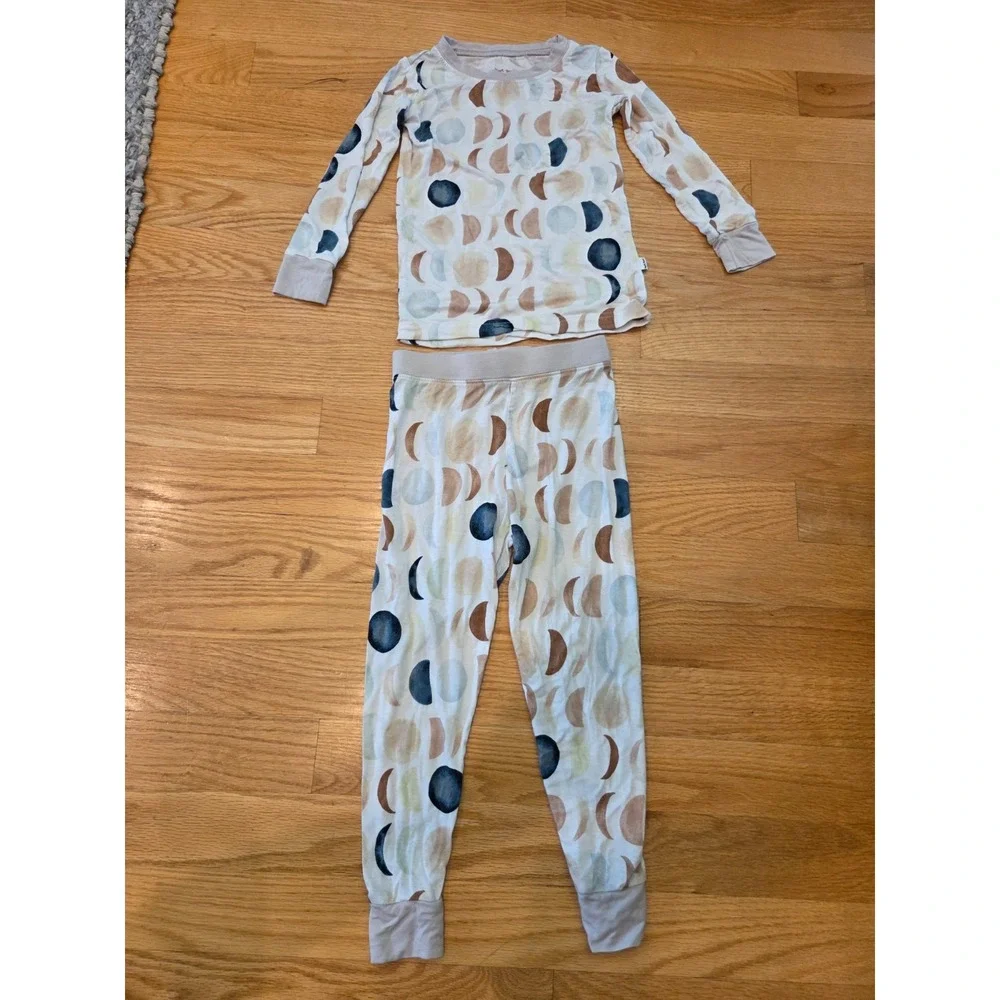 Little Sleepies Luna Neutral Crescent Moon Bamboo Pajamas Infant Toddler 18-24m